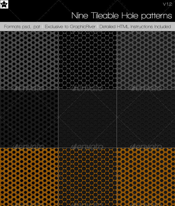 9 Tileable Hole Patterns by HollowIchigoBanki on DeviantArt