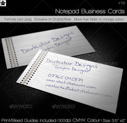Notepad Business Card by HollowIchigoBanki