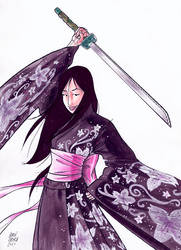Japanese Samourai girl