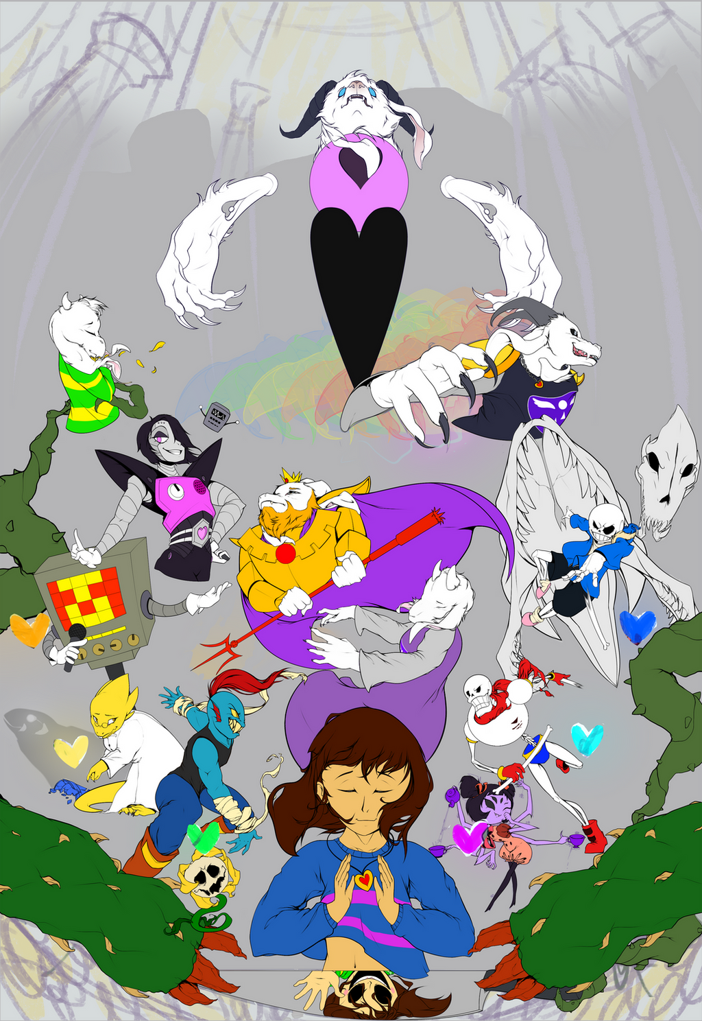Undertale Status UNDERTALE Progress: Color by CrystalK25 on DeviantArt