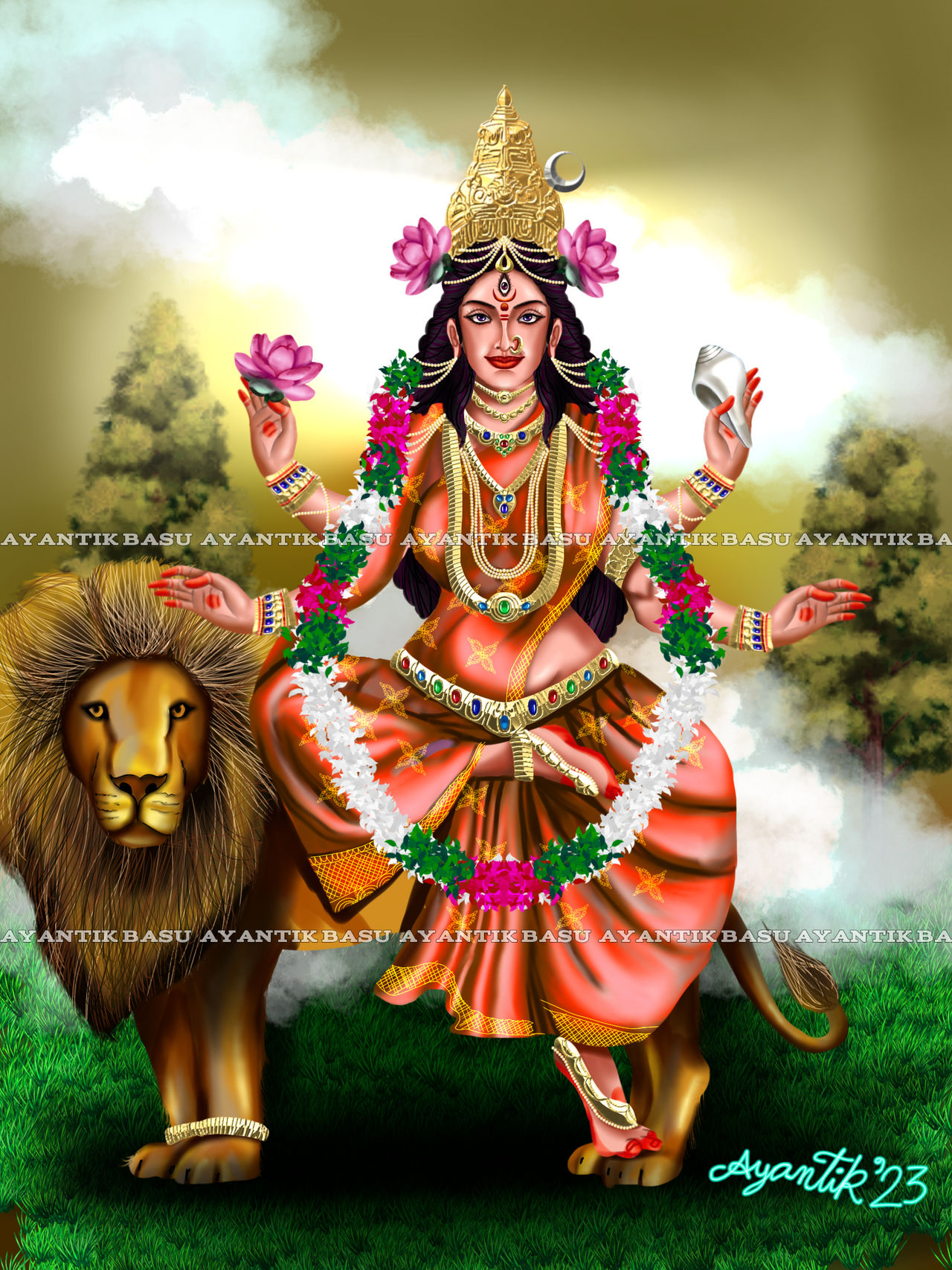 Deviantart Devi Gandheshwari Devi by AyantikBasu on DeviantArt