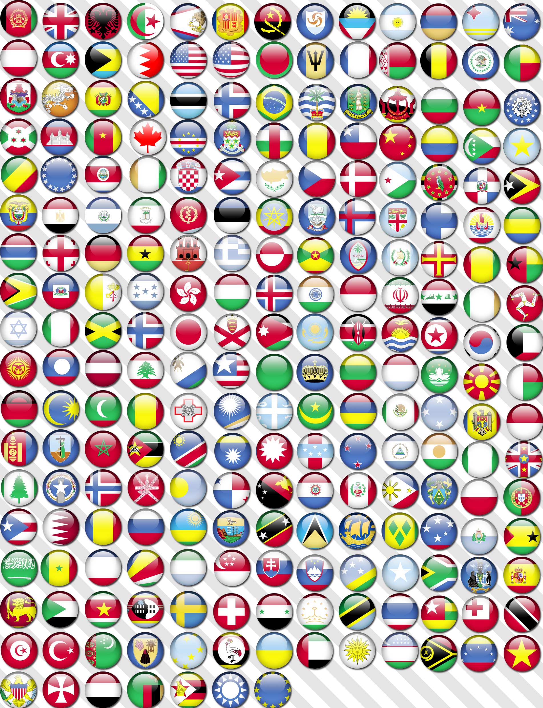 Flag Orbs of the World