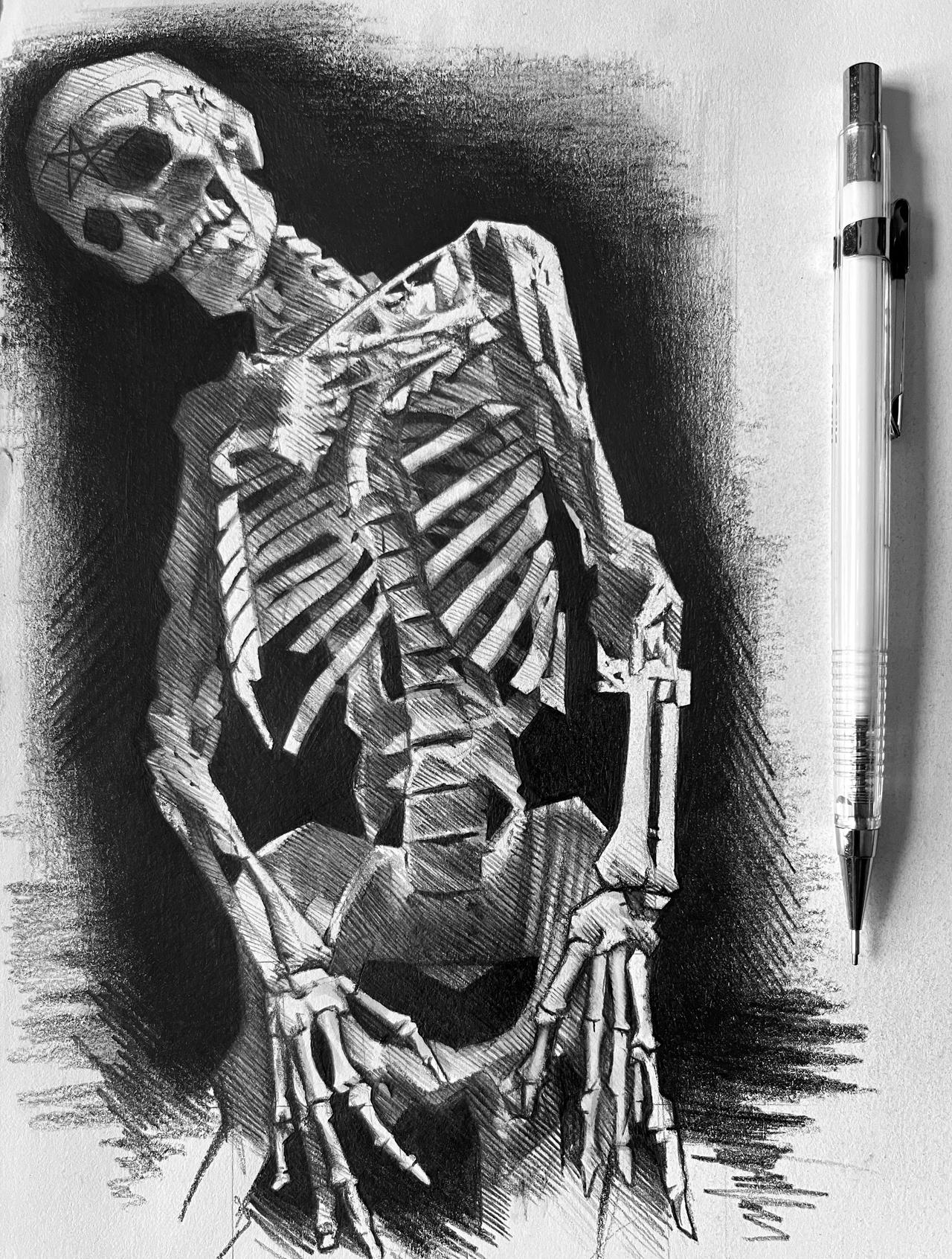 Skeleton Drawings 1692x1280 Skeleton Sketch by ReichenArt on DeviantArt