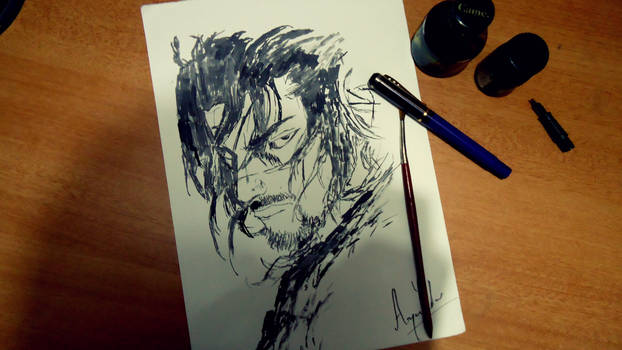 Ink Painting of Miyamoto Musashi