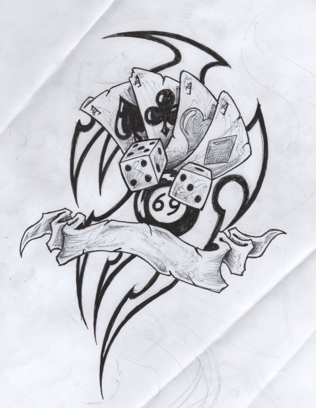 gambling tattoo by DiegoCT92 on DeviantArt