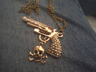 Gun and Skull Necklace