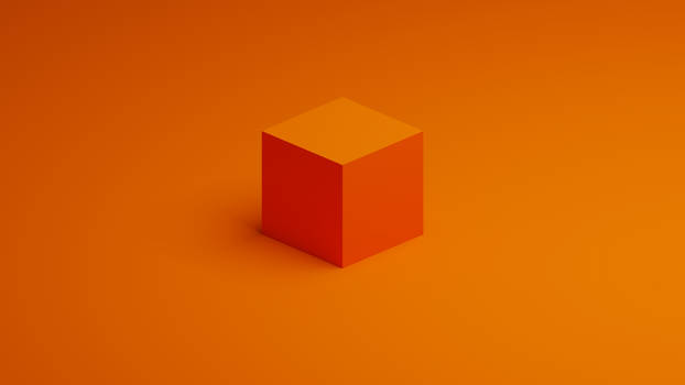 (4K) Just Orange Cube