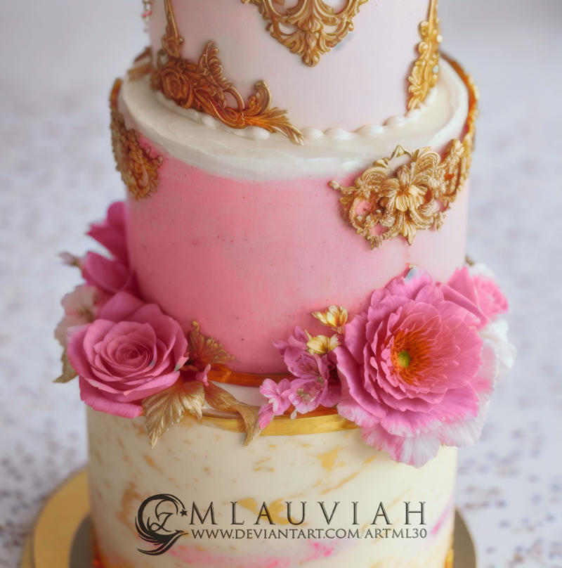 Pink Cake Deviantart Cake Pink of Flowers by ArtML30 on DeviantArt