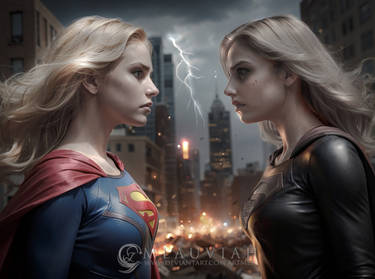 Supergirl and Supergirl D Fight