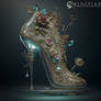 Shoe Ornate of Flowers Light