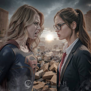 Supergirl Dark and Kara Fight