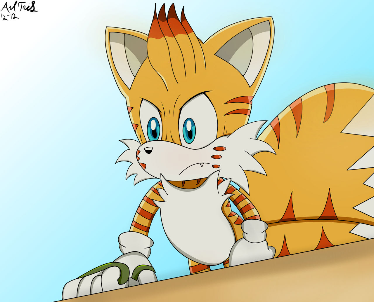 Mangey Tails the Fox (Sonic Prime/Sonic X Redraw) by AndTails1 on