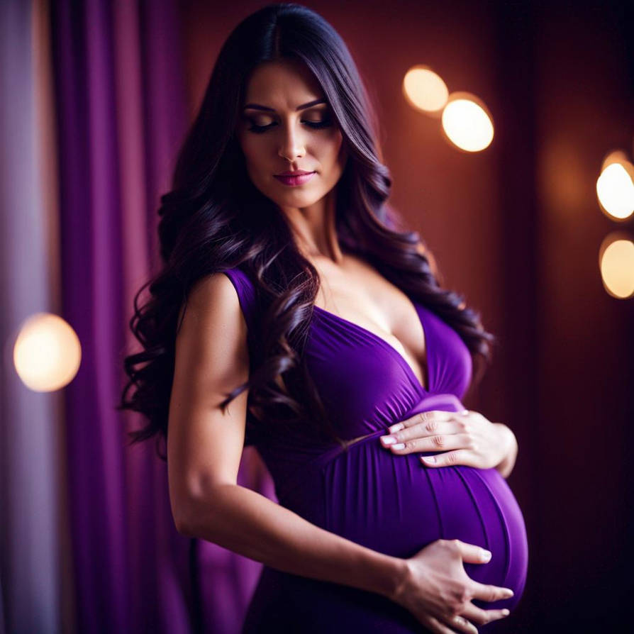 Pregnant in purple 2