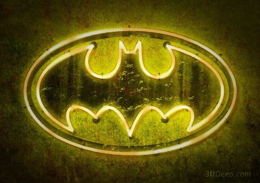 Batman Logo - Neon by 3ftDeep on DeviantArt