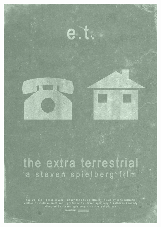E.T. The Extra Terrestrial - Minimalist Poster