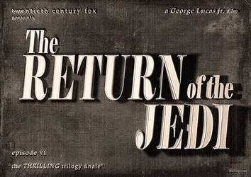 Return of the Jedi - vintage movie title