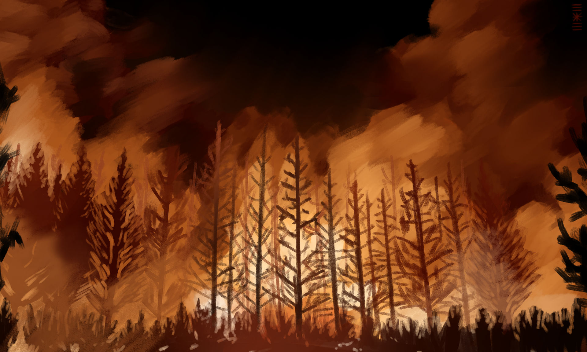 Burning Forest II by JednoirArt on DeviantArt