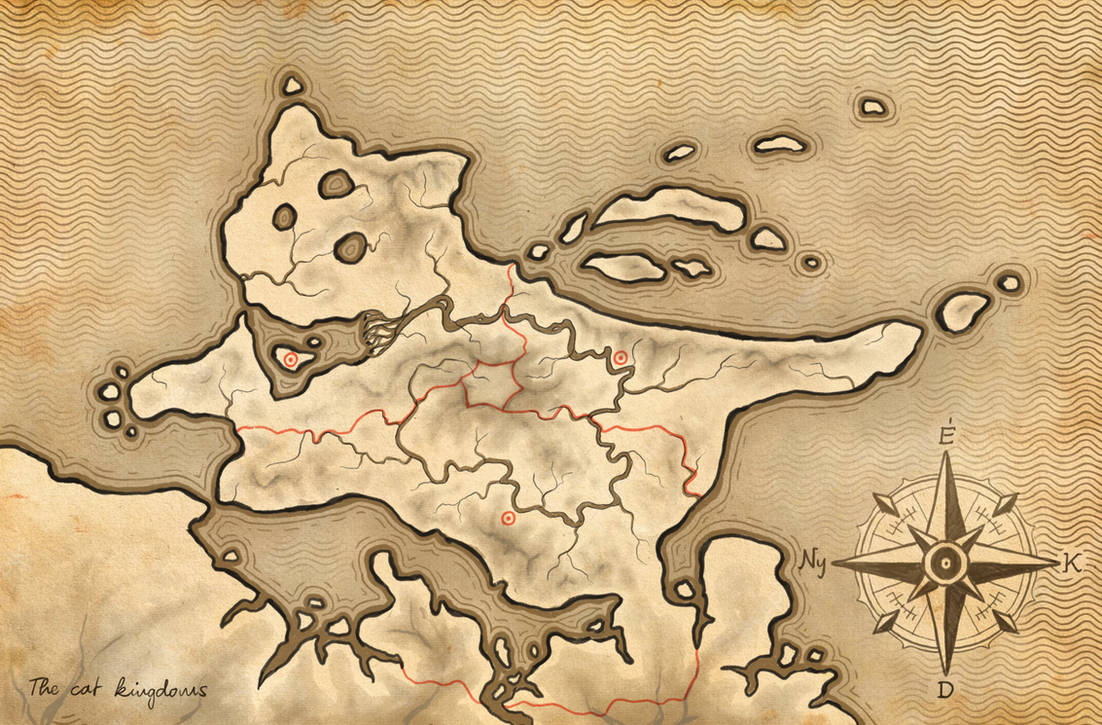 Cat Ride Map Map of the cat kingdoms by pizzaember on DeviantArt