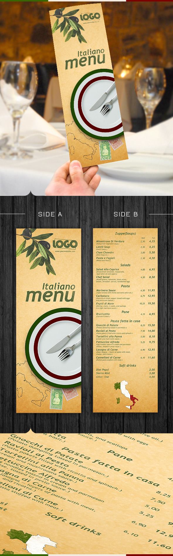 Italiano Menu Template