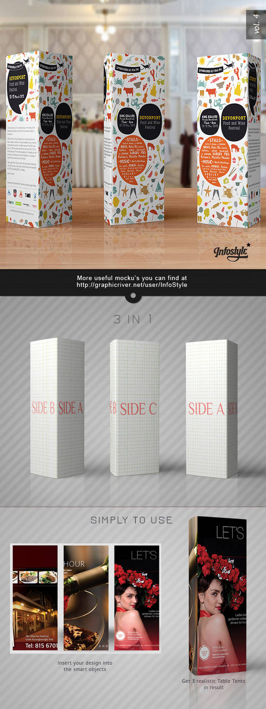 Paper Trifold Table Tent Mockup Template Vol.4 by Itembridge on Paper Trifold Table Tent Mockup Template Vol.4 by Itembridge on