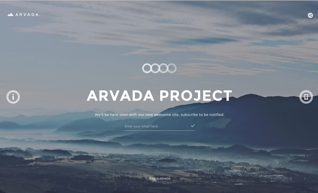 Arvada Creative Coming Soon Template by Itembridge