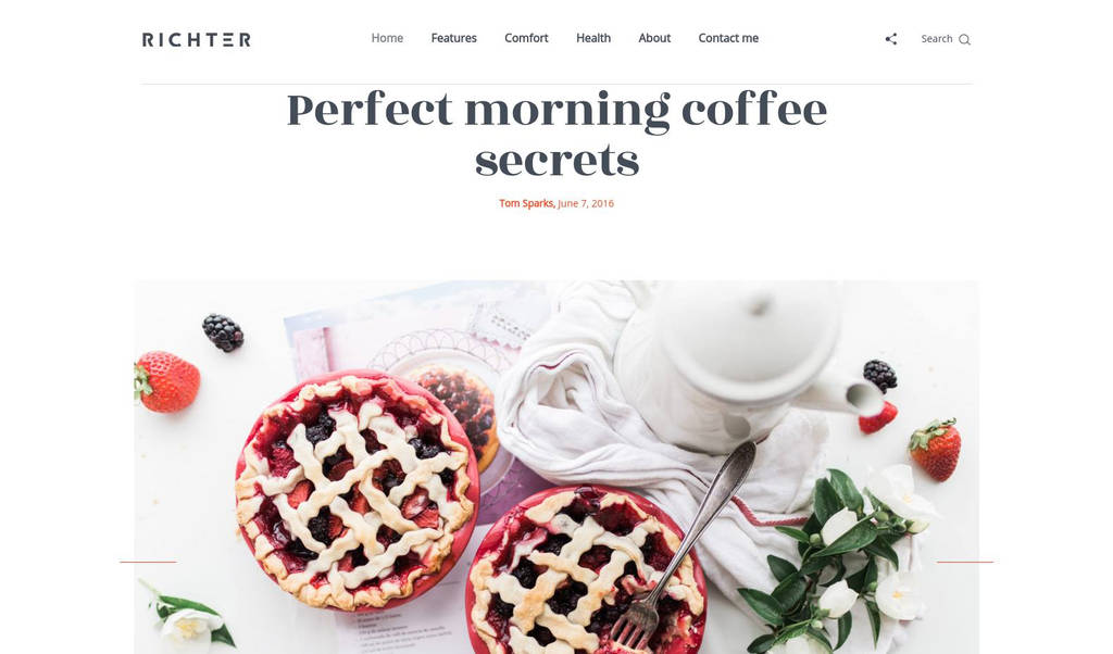 Richter Creative WordPress Blog Theme by Itembridge