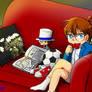 [Fanart] Detective Conan on Red sofa