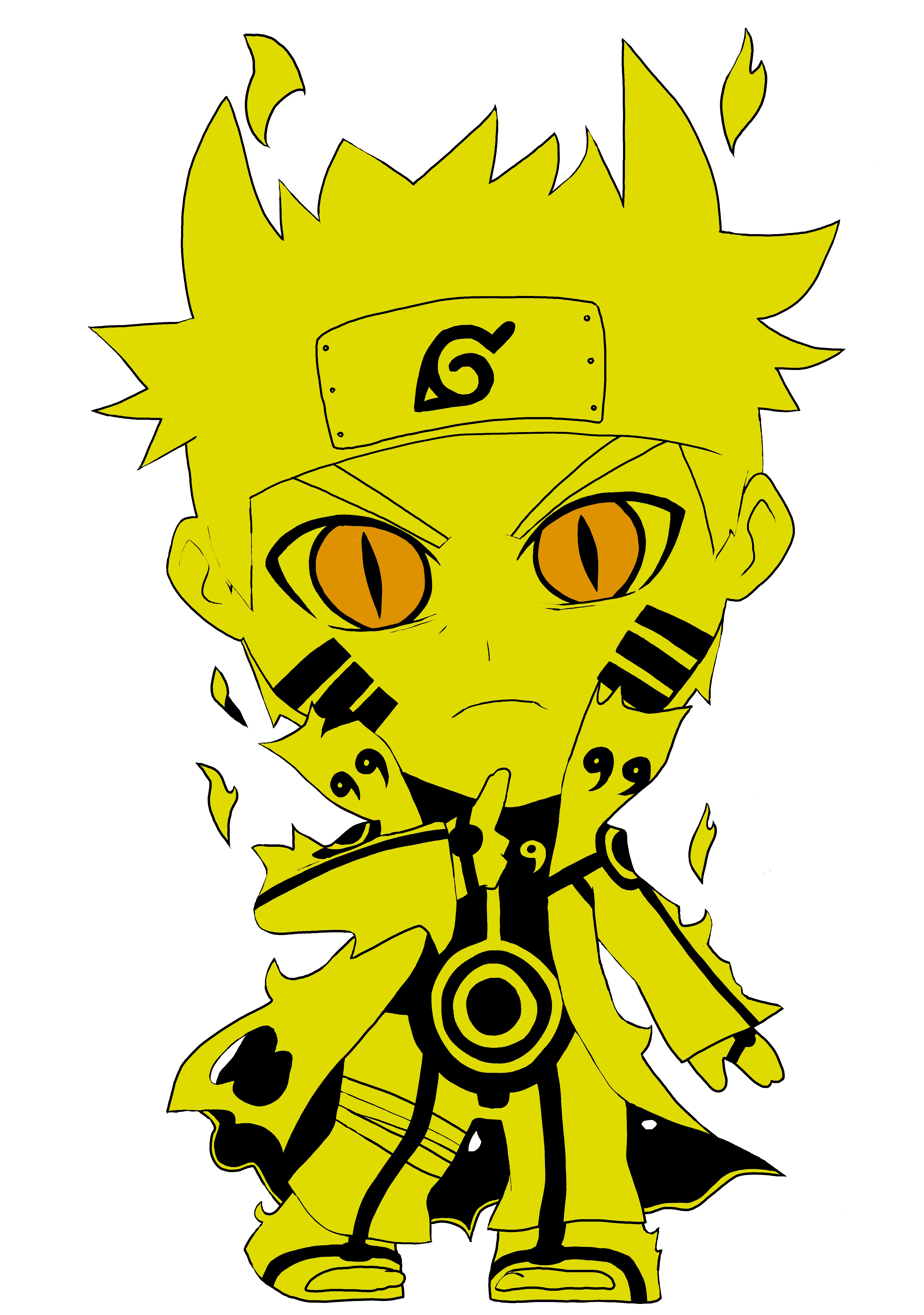 Chibi Naruto Uzumaki Enhanced Nine Tails Mode By