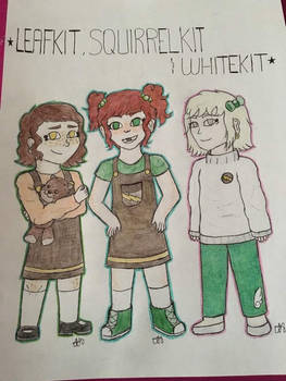 Human Squirrelflight, Leafpool, and Whitewing
