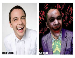 before and after sheldon joker