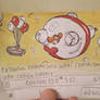 Jessica Rabbit floating in the sky - half colored