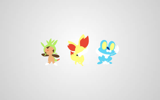 Pokemon X and Y Starters - Minimalistic Wallpaper
