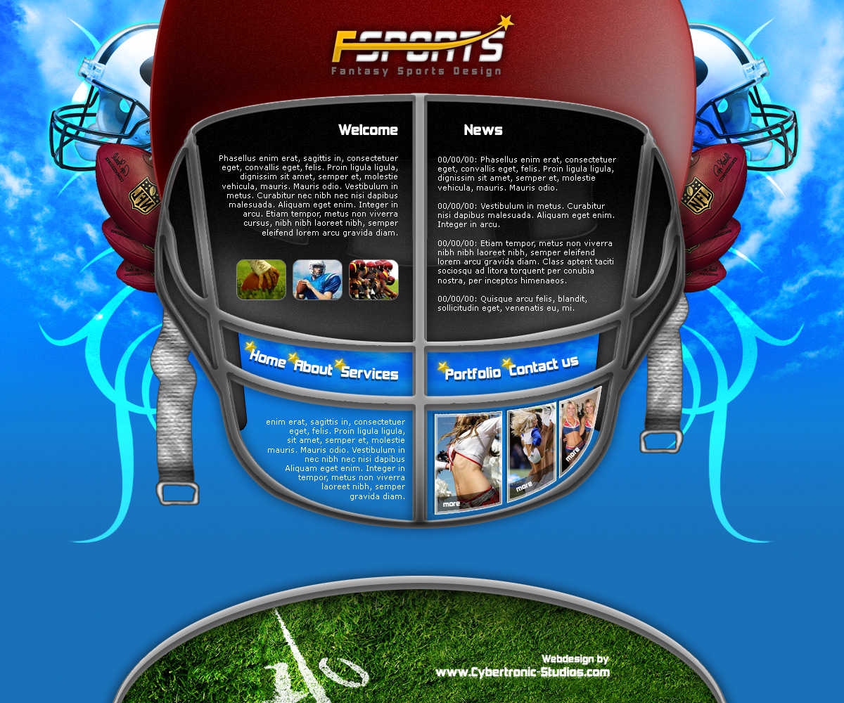 Webdesign - 'Fantasy Sports'