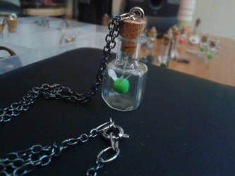 Faerie in a Bottle Necklace - Green
