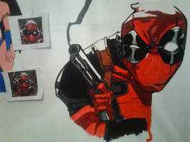 Deadpool on my room's wall