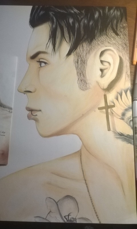 Andy Biersack pen drawing