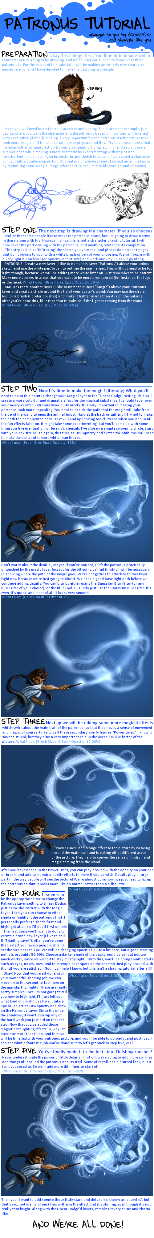 Python's Patronus Draw How To Draw Harry Potter Patronus Easy