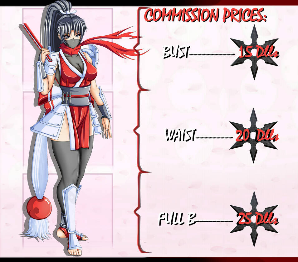 Commission prices Mai Shiranui Example by BLISTERMETRAYAL on DeviantArt