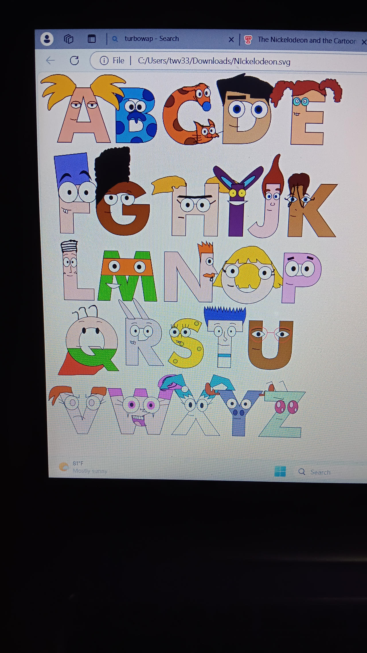 The nickelodeon alphabet by Axelanimator on DeviantArt