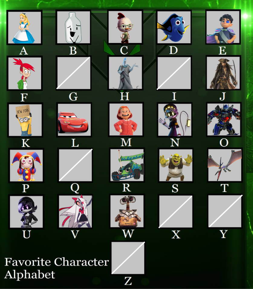 Ordem Character My Favorite Character Alphabetical Order by TehRCCarToyStoryGuy on ...