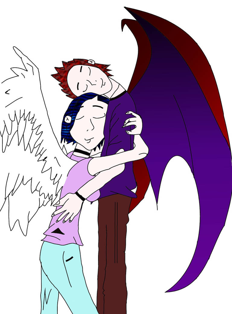 Hug Devil Angel devil hug plus color by BlackStar182 on DeviantArt