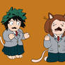 Mini Kitty Midoriya and Uraraka TGTF