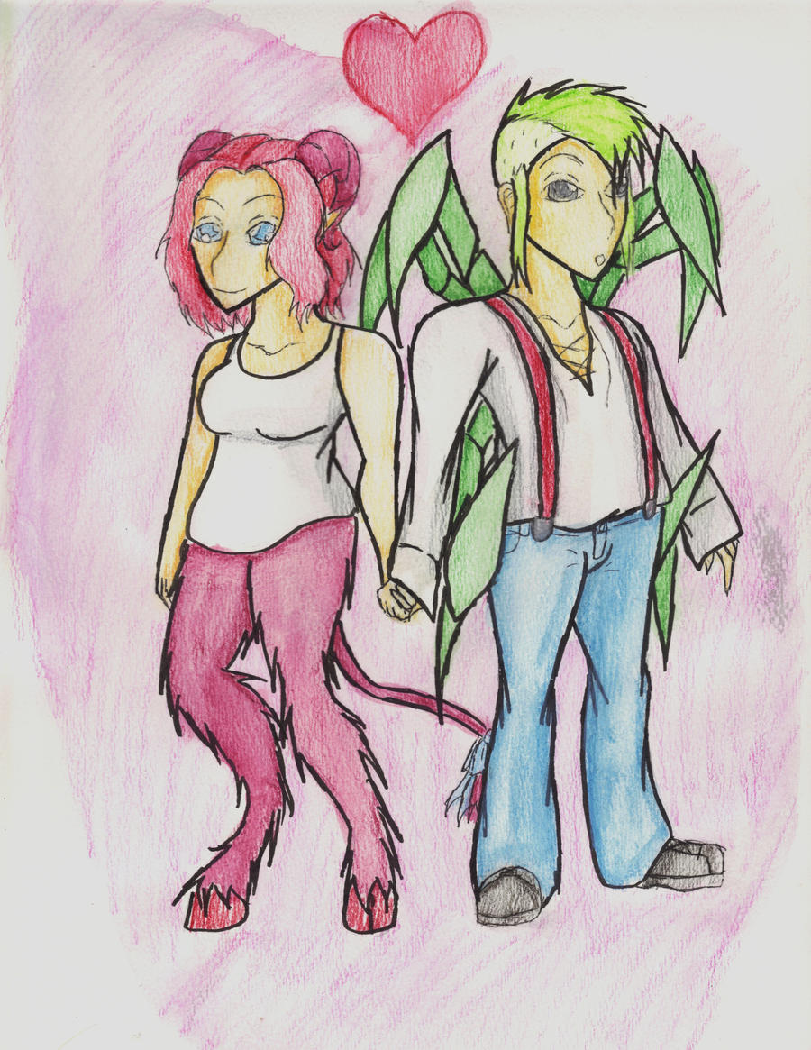 August and Uma watercolor