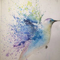 Watercolor Hummingbird