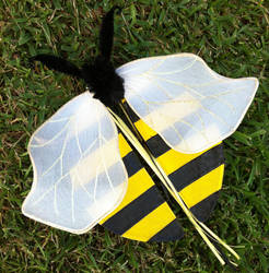 Tiny Bumblebee Wings with Antennae