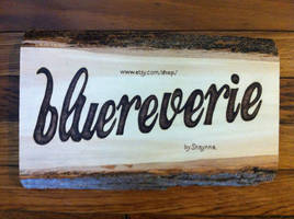 Pyrographed Shop Sign