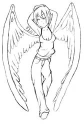 Angel line art