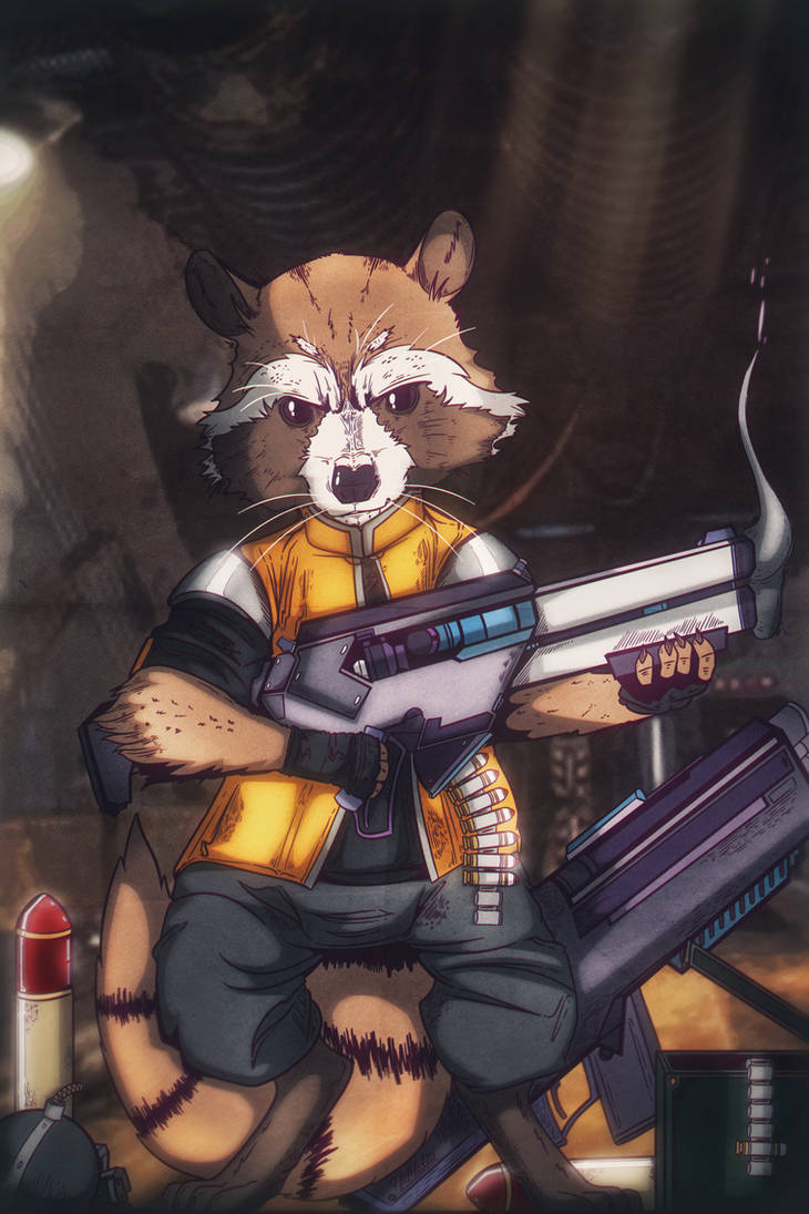 Weaponized Raccoon A raccoon with Lots of Guns by 0l-Fox-l0 on DeviantArt
