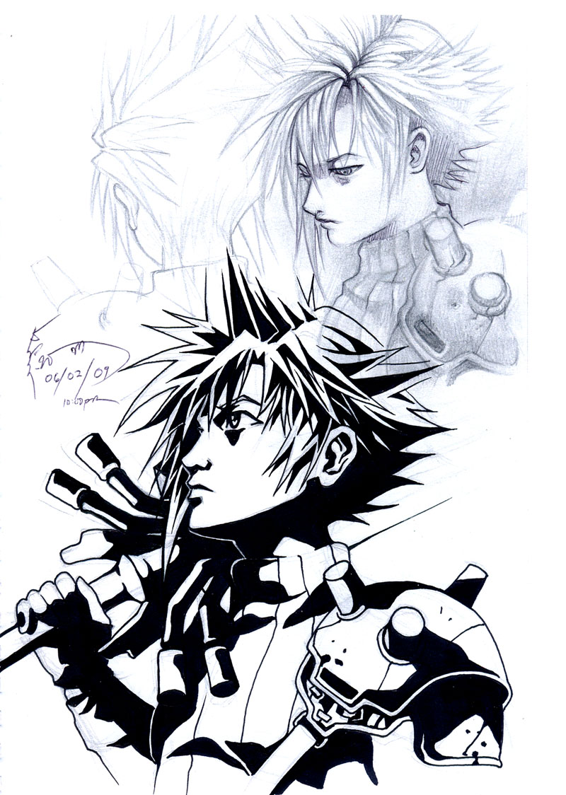 Cloud Strife Sketches