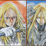 Claymore Miria And Miata Colored Pencils